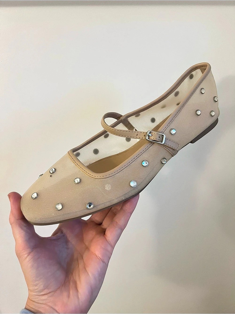 Wild Fable Elsa Mary Jane Ballet Flats Beige